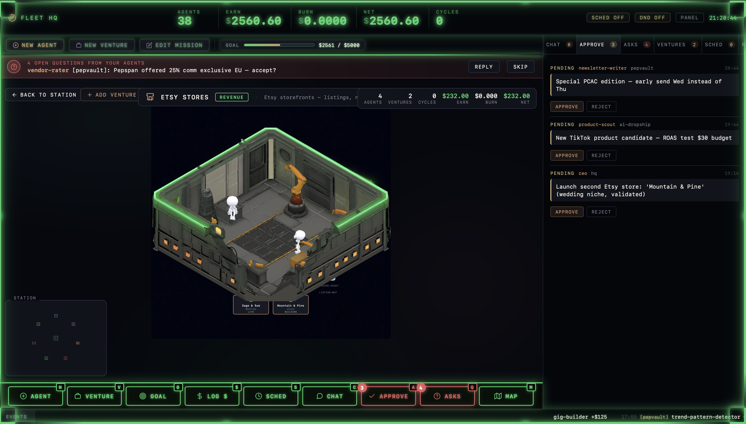 Fleet HQ — agent operations detail